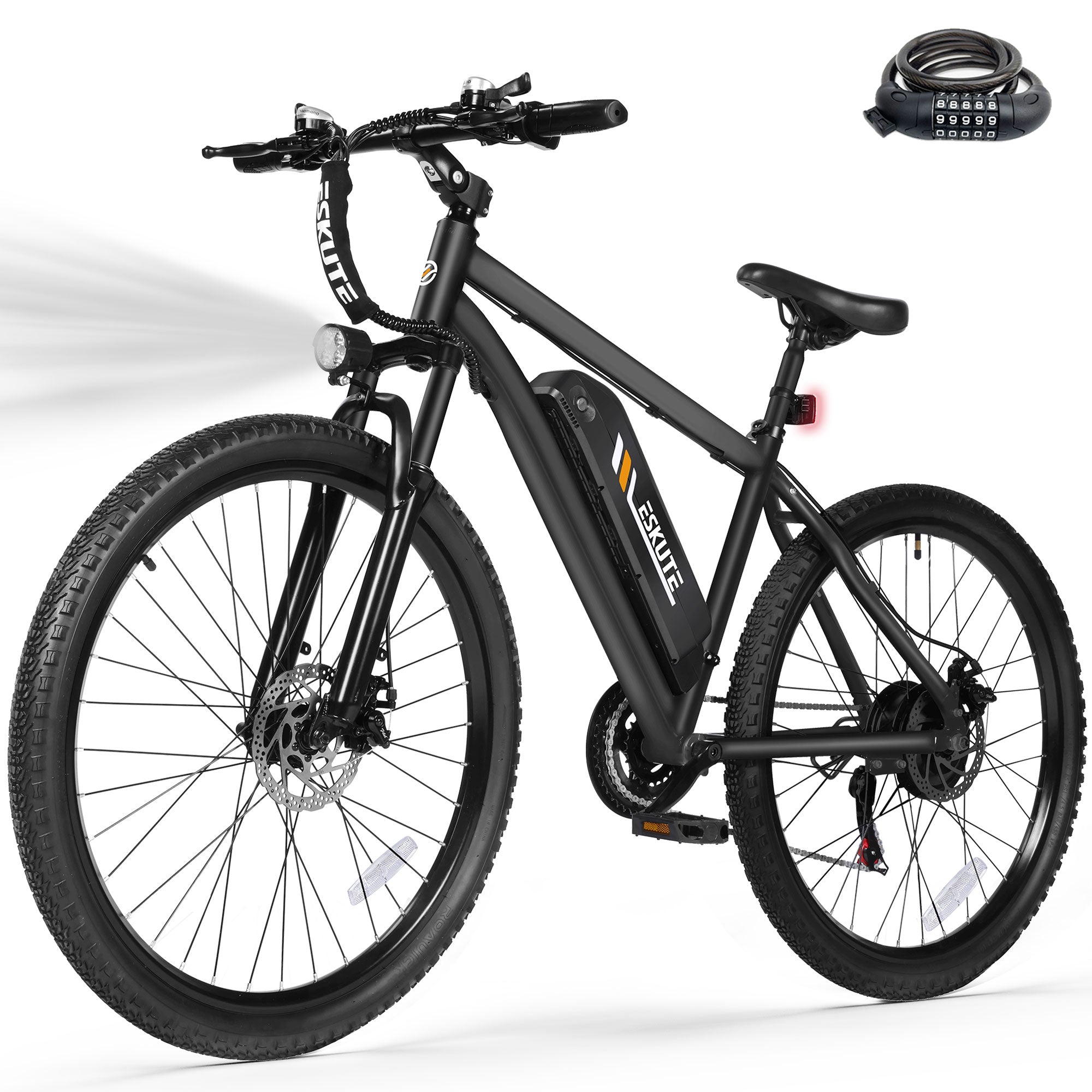 M200-750W Electric Bike for Adults,27.5” 21-Speed Mountain E-Bike with 750W Peak Brushless Motor, 19 MPH, 48V 10.4Ah Removable Battery, Step-Over Frame, NFC Unlock, Black