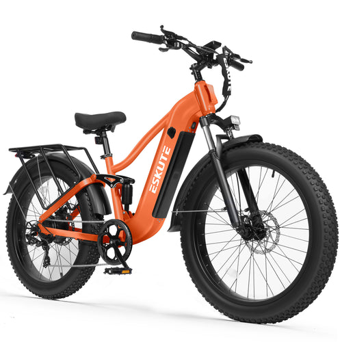 C300 Electric Bike for Adults, 1500W Peak Motor, 32MPH Fast Ebike, 48V 20.8Ah Battery Up to 80 Miles, 26"x4.0" Fat Tire, Full Suspension, 8-Speed Black