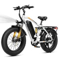 M300F Full Suspension Electric Bike, 20" Fat Tire Ebike, 48V 20.8Ah Removable Battery, 1200W Peak Motor, 7-Speed, Up to 80 Miles, Black