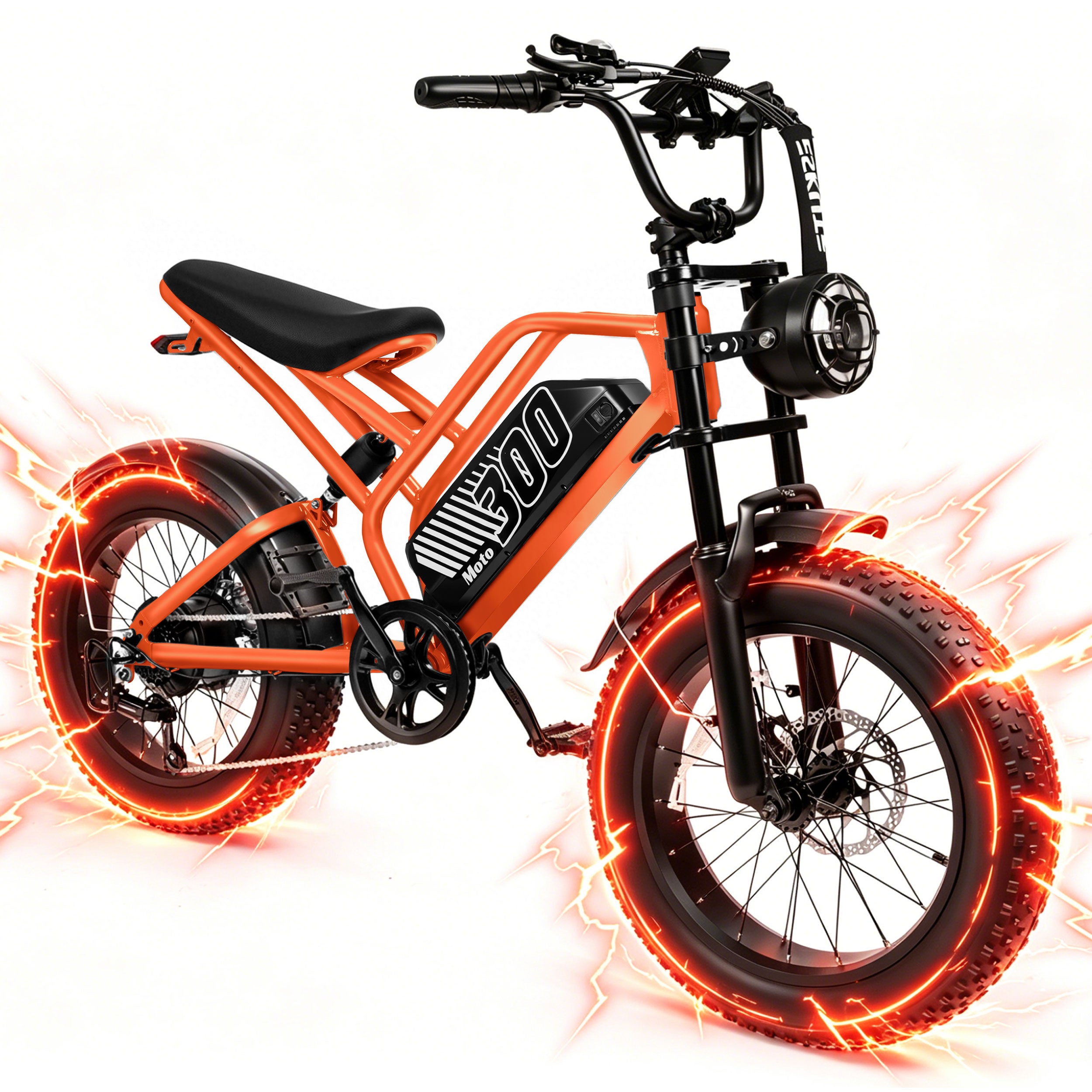 V300 Electric Dirt Bike for Adults & Teens, 1500W Motor, 35 MPH Max Speed, 52V 20.8Ah Removable Battery, 20" x 4.0" Fat Tires, 7-Speed, NFC Unlock Black