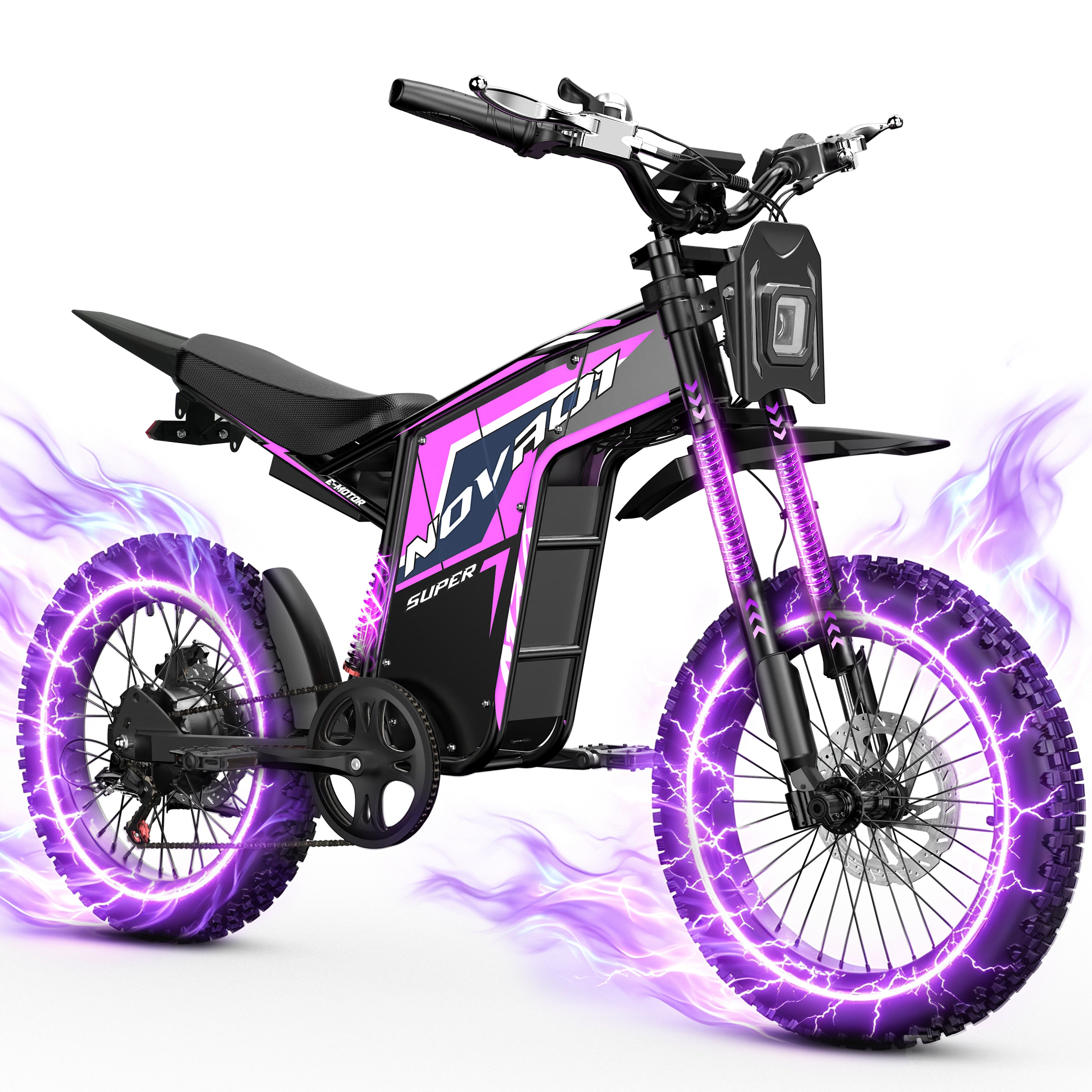 ESKUTE NOVA 01 Electric Dirt Bike for Adults and Teens, 52V 30Ah Battery, Up to 70-100 Miles Range, 2500W Peak Motor, Dual Suspension & Hydraulic Brakes, 19" Fat Tires