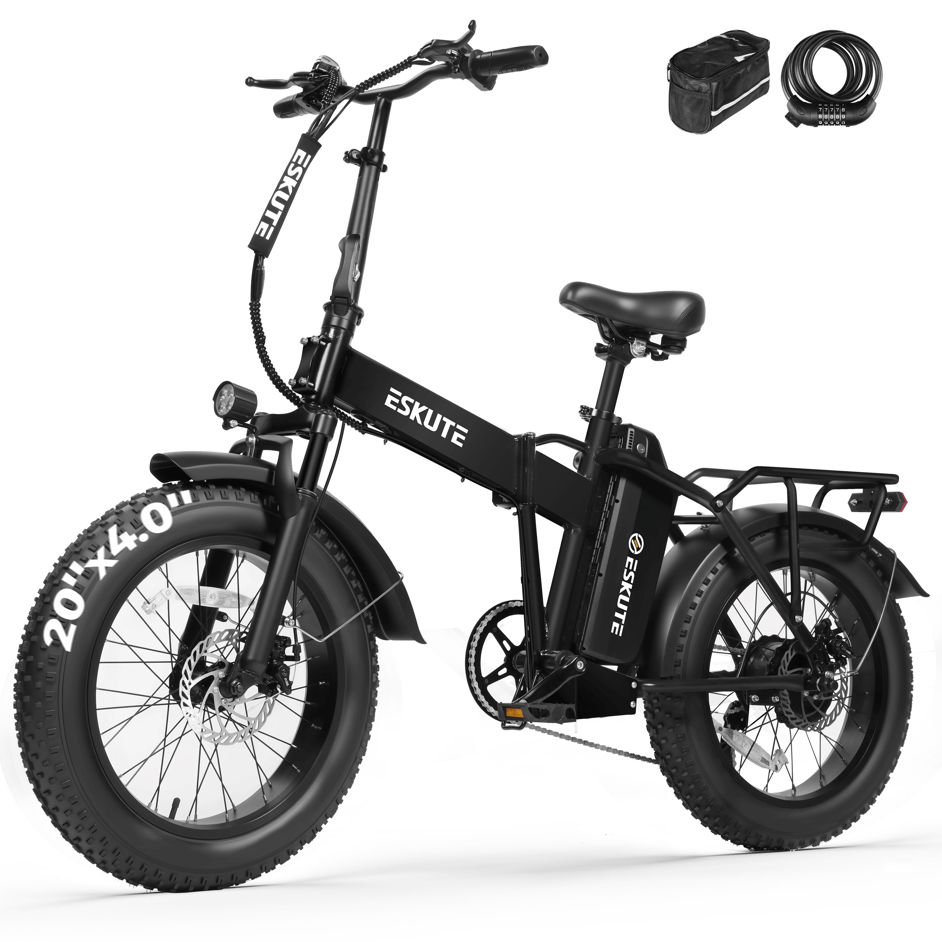 D300 Electric Bike for Adults, Folding Ebike with 1200W Peak Motor 28MPH, 48V 20.8Ah Removable Battery, 20"x4.0" Fat Tires, 80 Miles 7-Speed Gear, NFC Unlock,Black