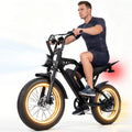 V200D Electric Bike for Adults & Teens, 29MPH, 80 Miles Range, 48V 20.8Ah Battery, 20" x 4.0 Fat Tire, Dual Suspension, 7-Speed Off-Road Ebike Black