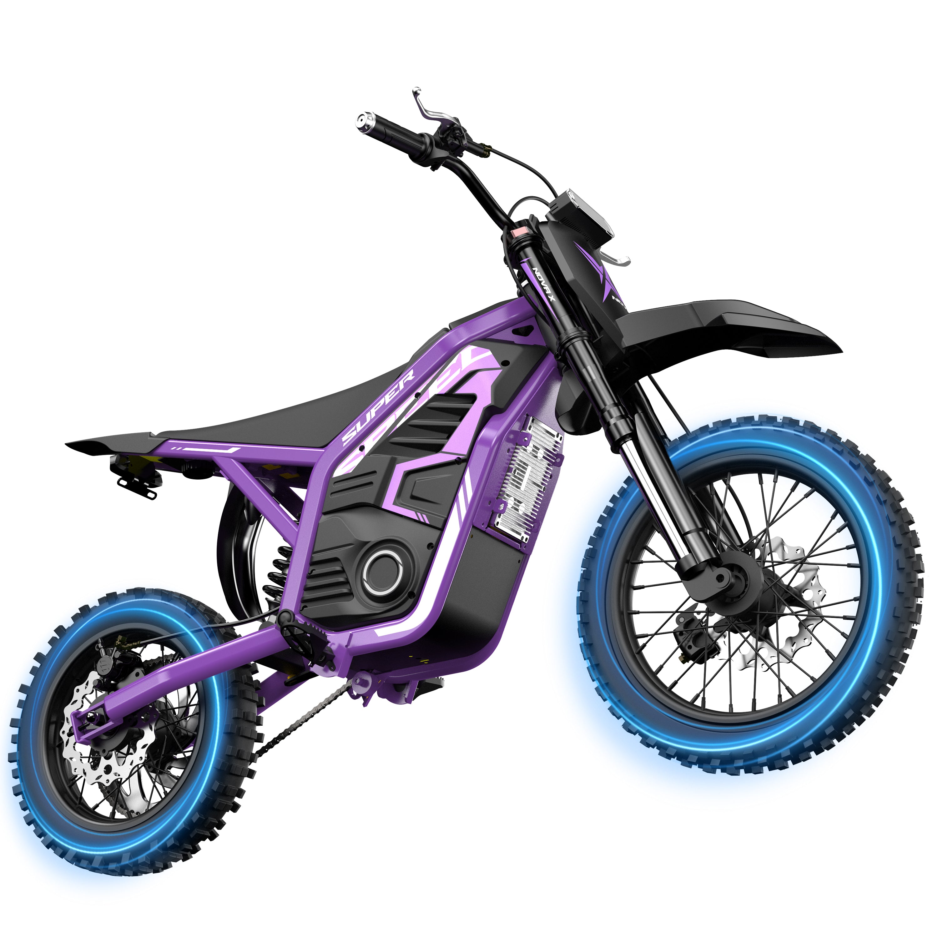 ESKUTE NovaX Electric Dirt Bike for Teens & Adults, 4000W Peak Mid-Drive Motor, 35-46 MPH Off-Road E-Bike, 48V 22.8Ah Battery, 14"/12" Wheels, Hydraulic Dual Shock Suspension Red