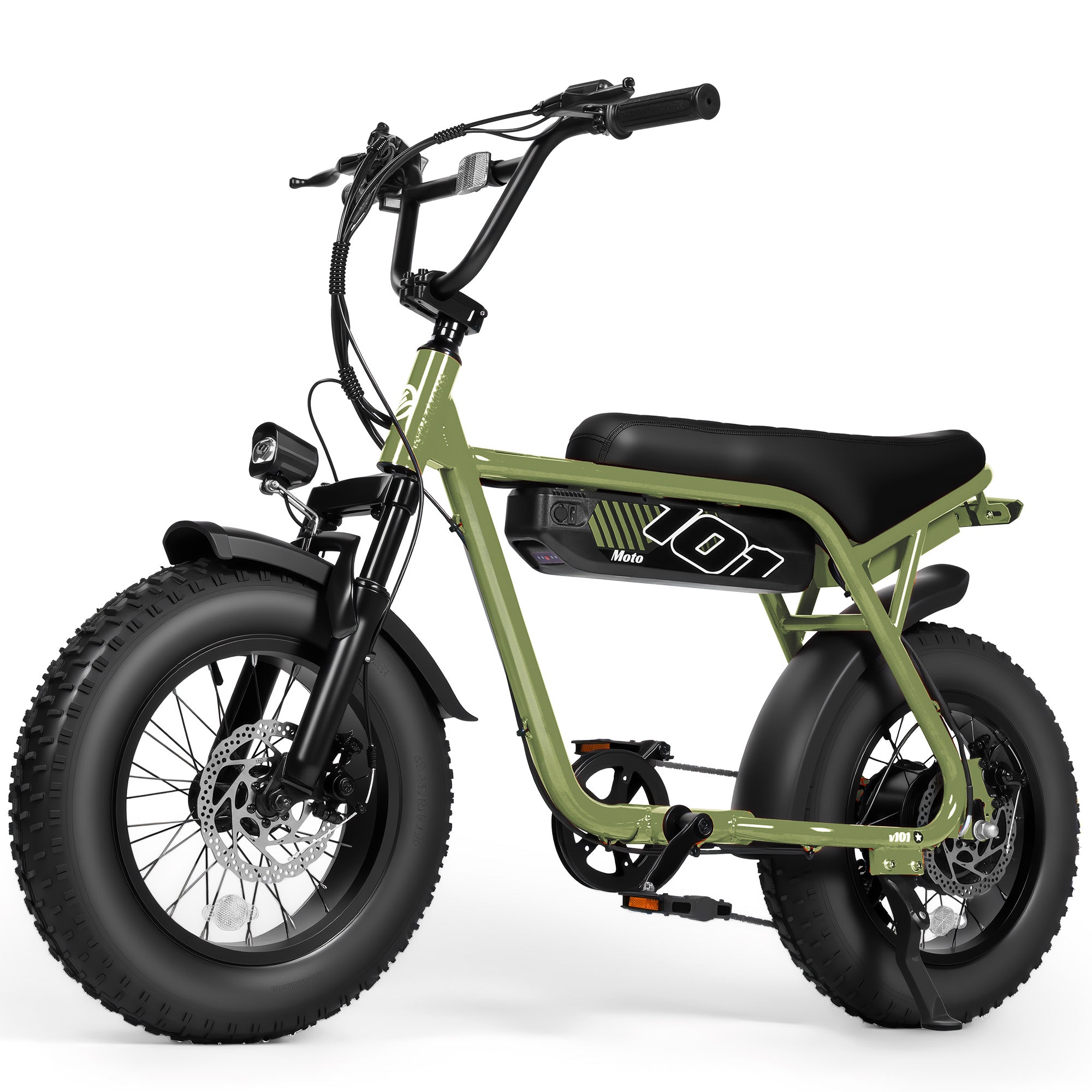 V101 Electric Bike for Adults & Teens – 28 MPH, 750W (Peak 1500W), 48V 13Ah Battery, 16"x4.0" Fat Tires, 7-Speed, Dual Suspension, Rugged All-Terrain E-Bike, Black