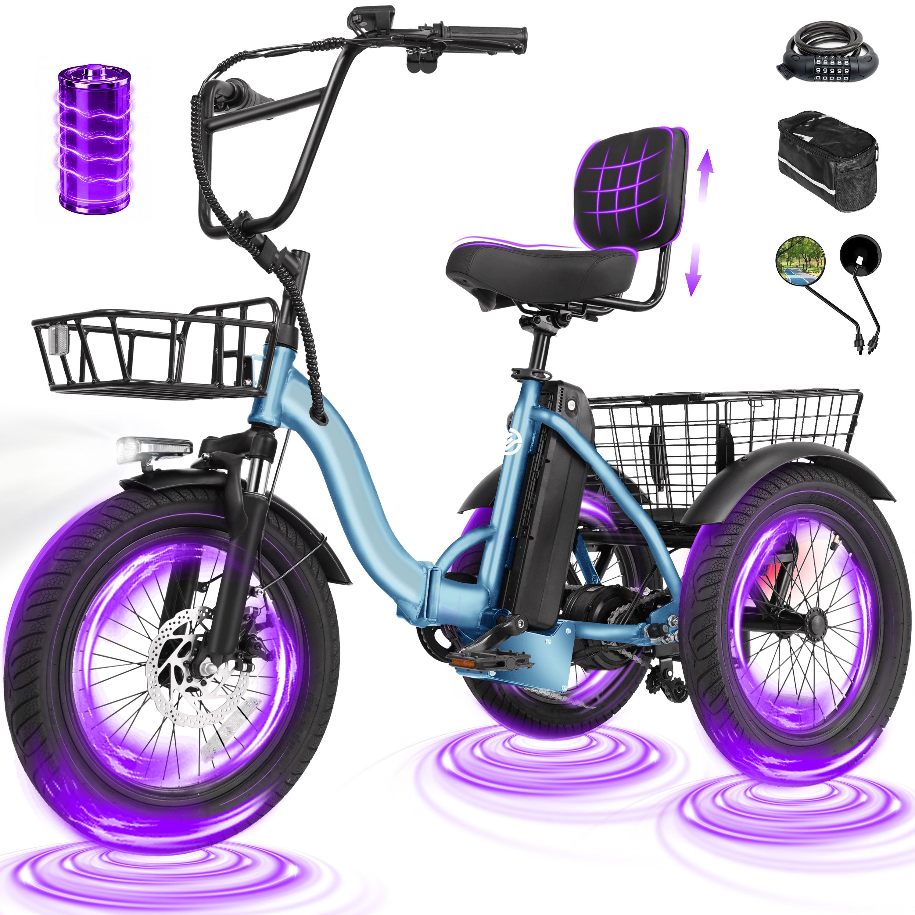T300 E Trike Electric Tricycle for Adults