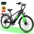C200 70-Mile Electric Bike for Adults with 840Wh Removable Battery, 1300W Peak Power Ebike, Up to 28MPH Speed, 26" Tires, 7-Speed Adjustable Stem Step-Over E-Bicycle,Black