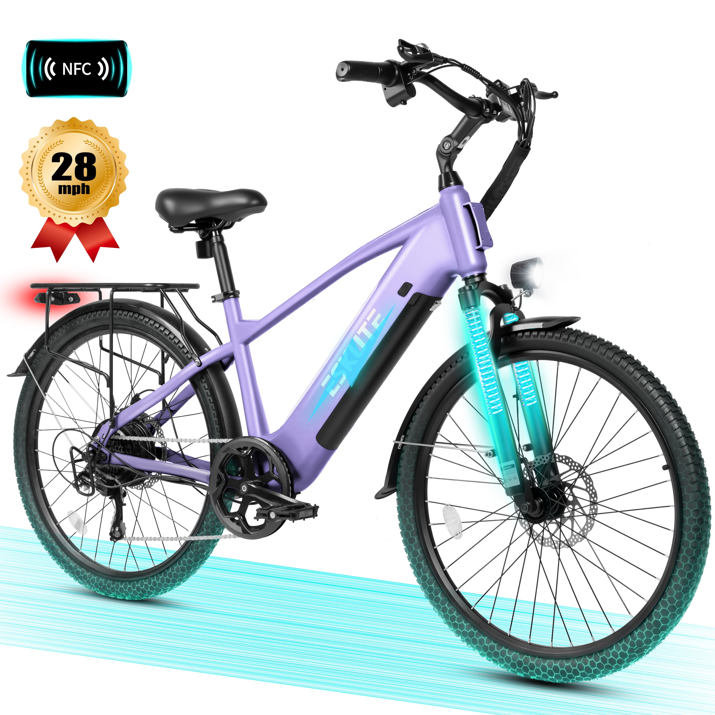 C200 70-Mile Electric Bike for Adults with 840Wh Removable Battery, 1300W Peak Power Ebike, Up to 28MPH Speed, 26" Tires, 7-Speed Adjustable Stem Step-Over E-Bicycle,Black