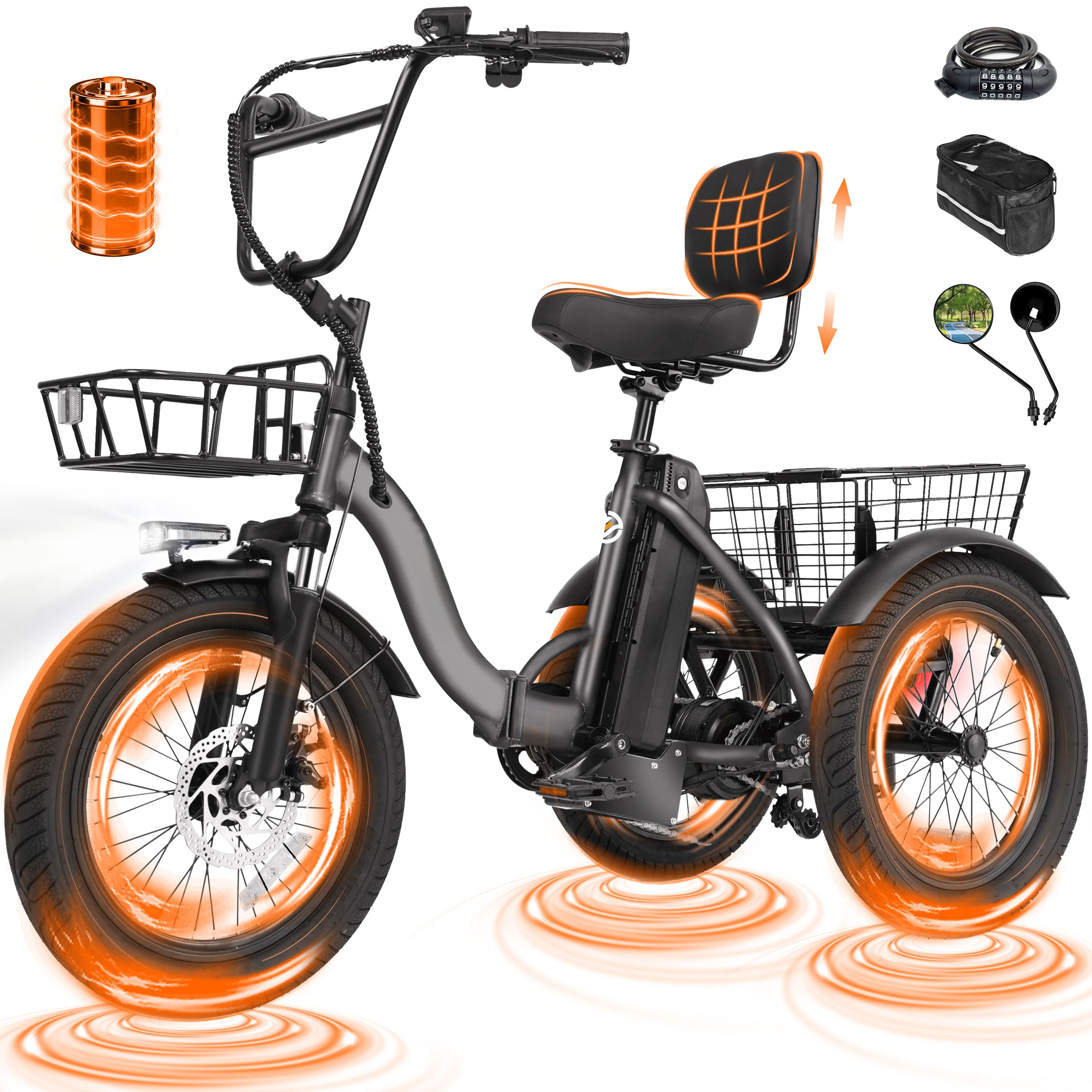 T300 E Trike Electric Tricycle for Adults