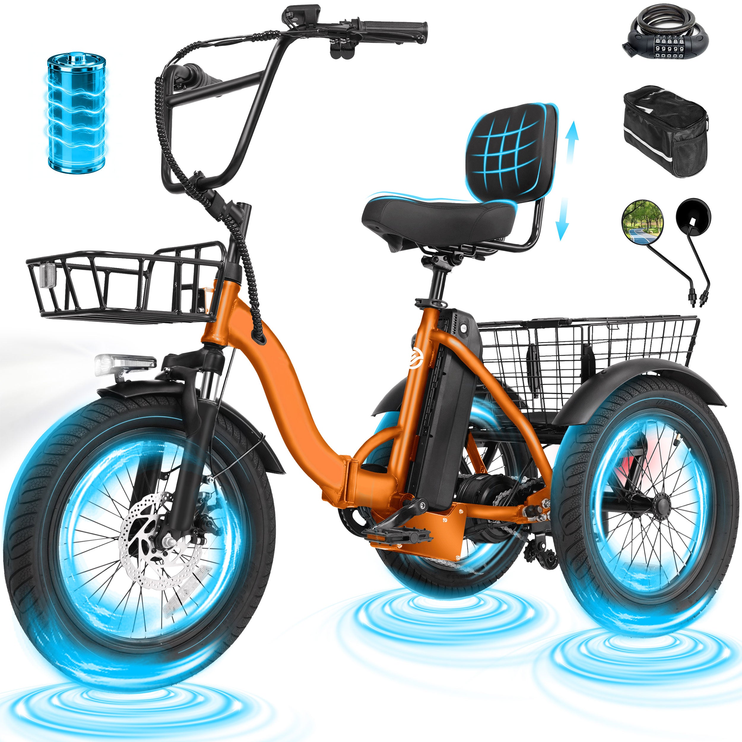 T300 E Trike Electric Tricycle for Adults