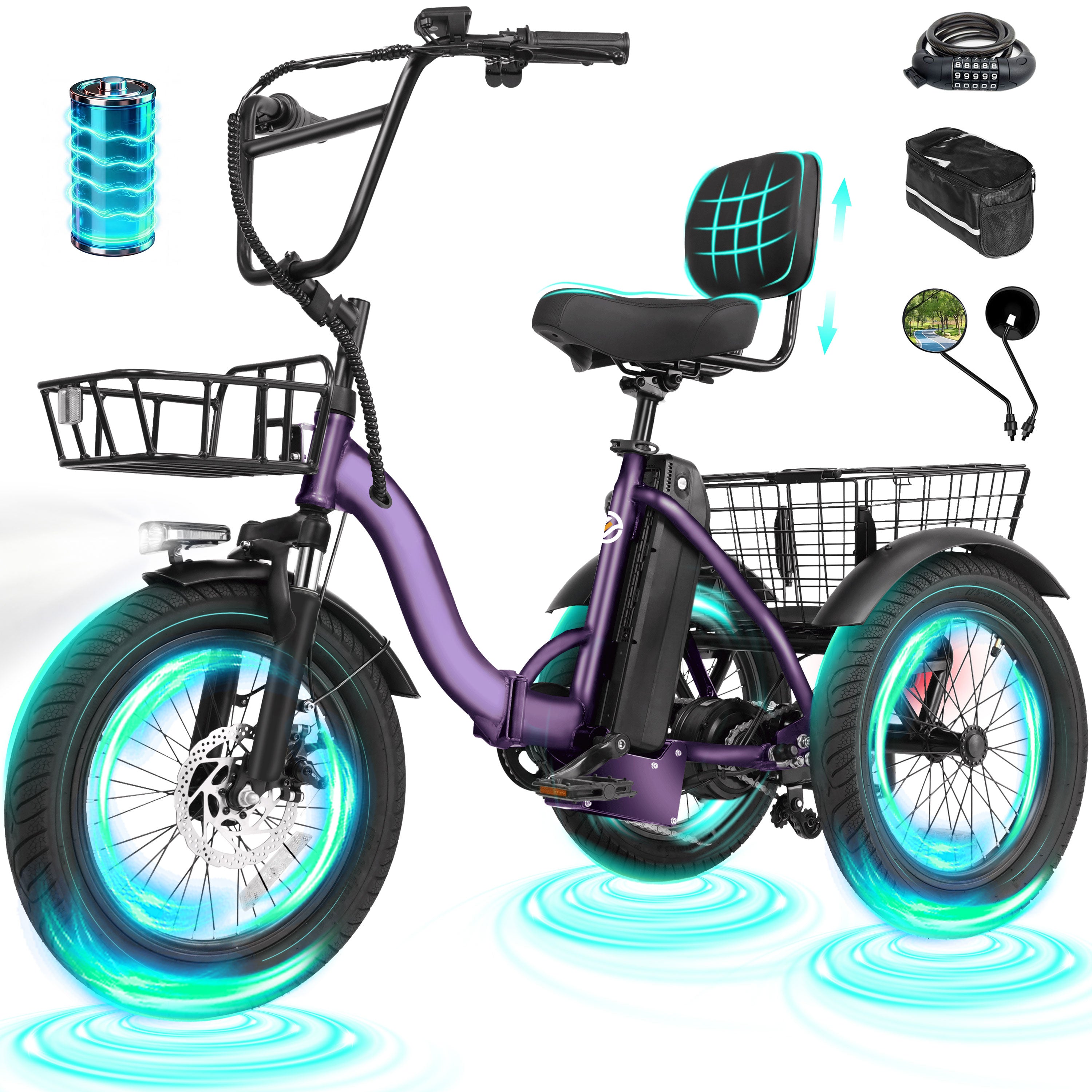 T300 E Trike Electric Tricycle for Adults