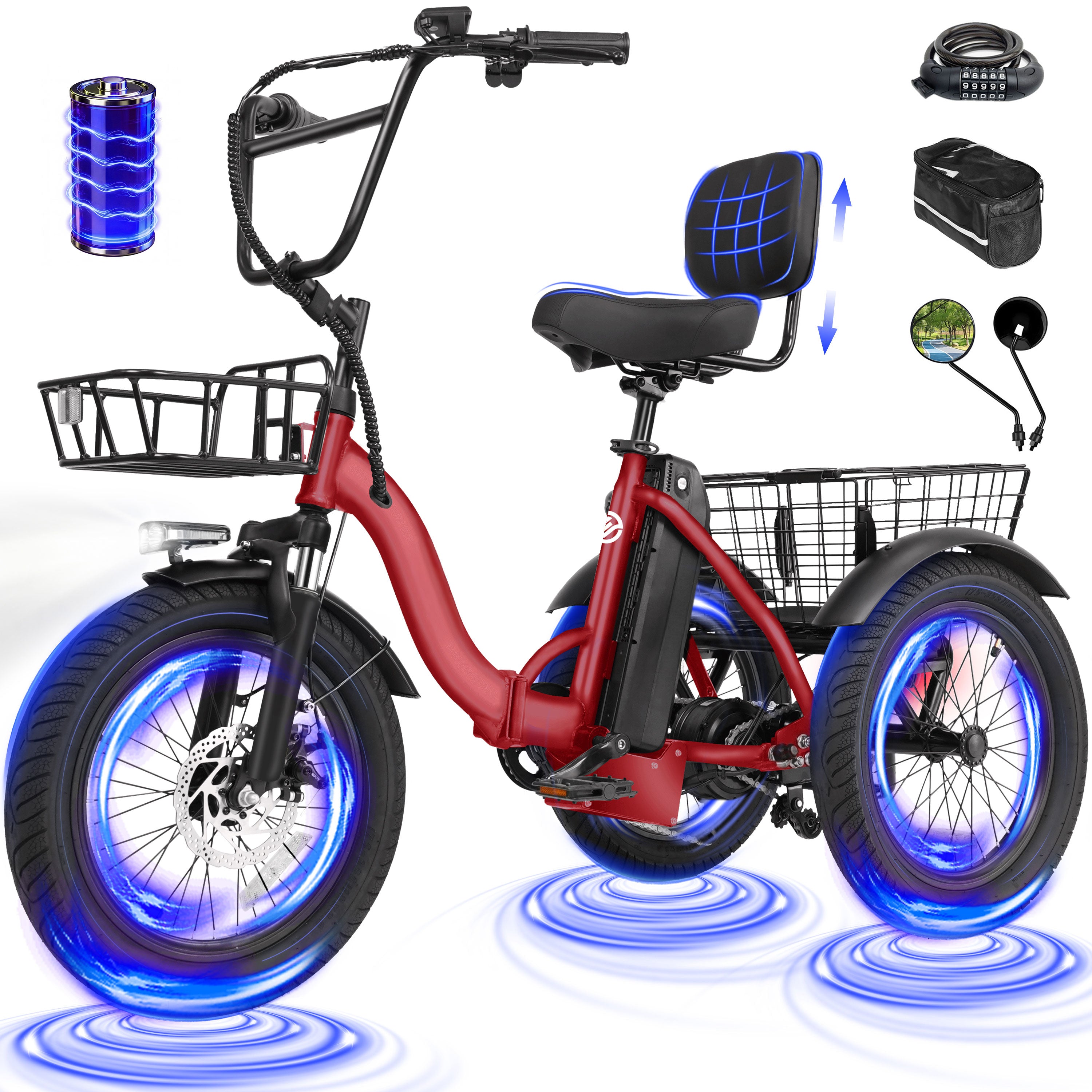 T300 E Trike Electric Tricycle for Adults