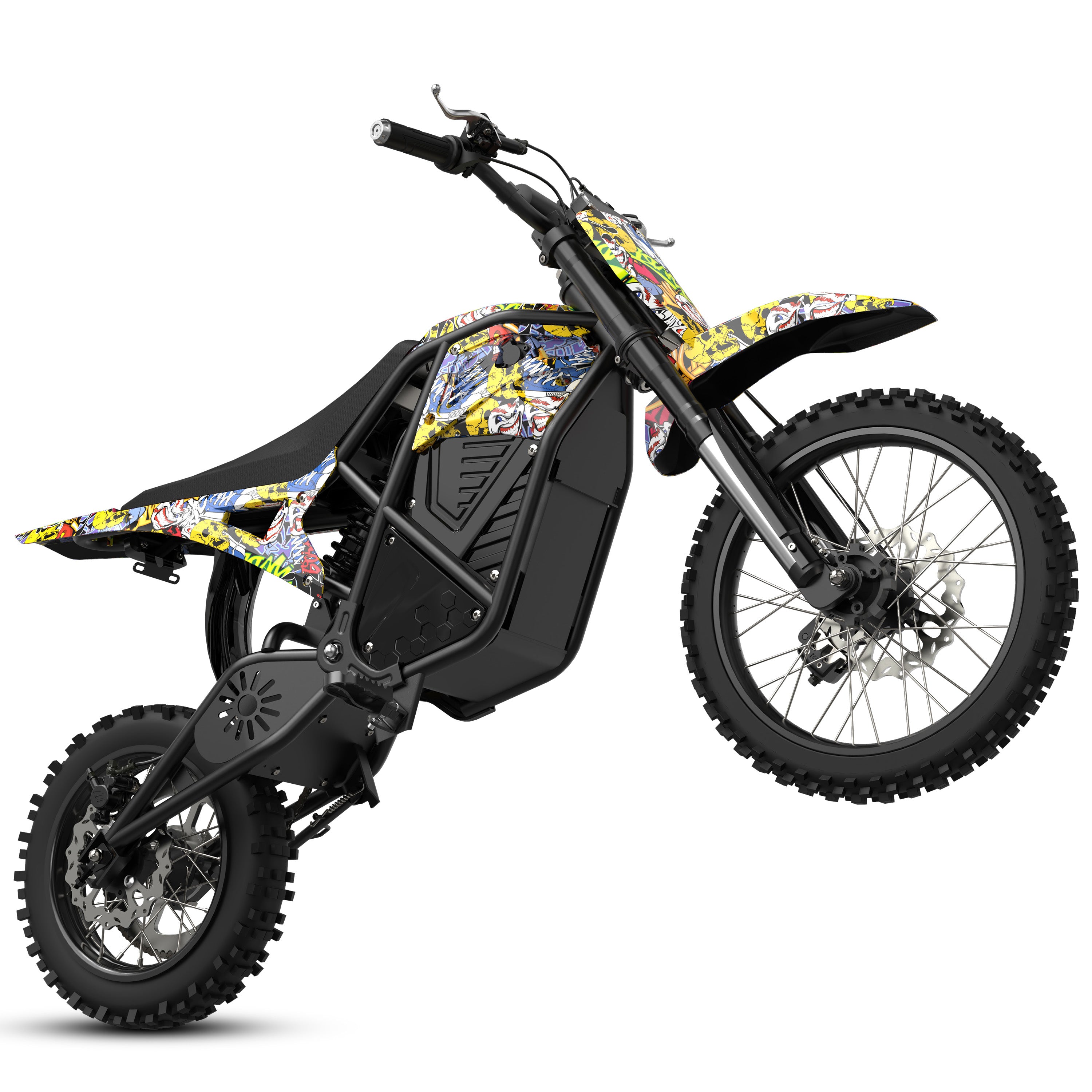 ESKUTE Novamini Electric Dirt Bike for Teens & Adults, 3500W Peak Mid-Drive Motor, 38 MPH Off-Road E-Bike, 48V 23Ah Battery, 14"/12" Wheels, Hydraulic Dual Shock Suspension Red