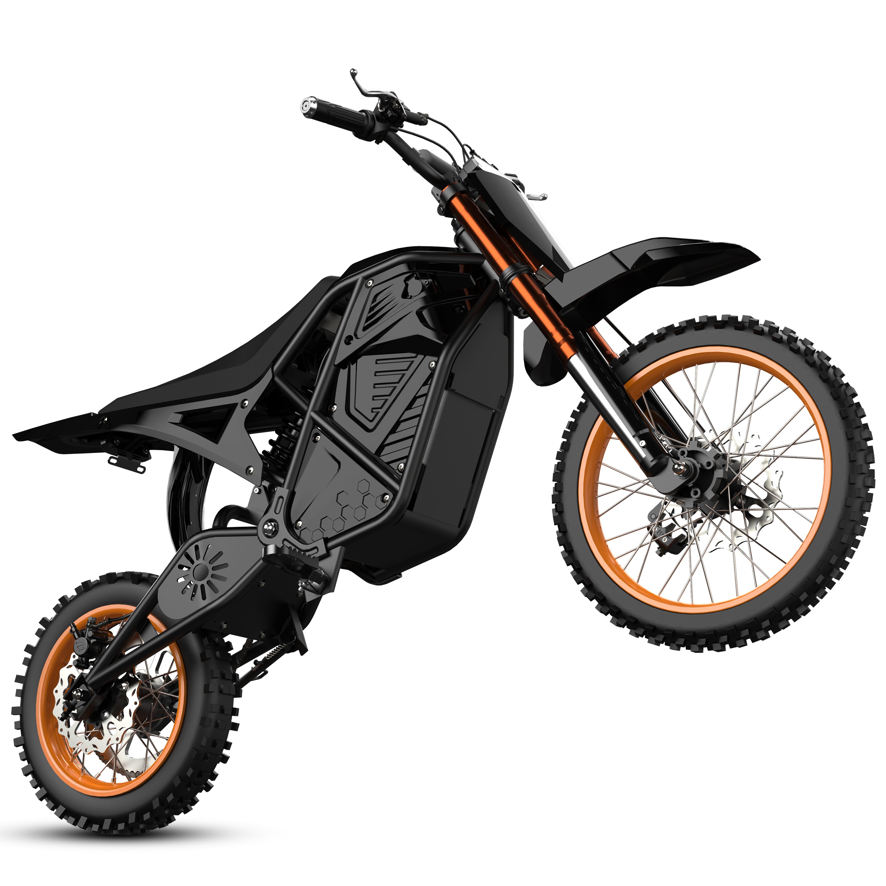 ESKUTE Novamini Electric Dirt Bike for Teens & Adults, 3500W Peak Mid-Drive Motor, 38 MPH Off-Road E-Bike, 48V 23Ah Battery, 14"/12" Wheels, Hydraulic Dual Shock Suspension Red