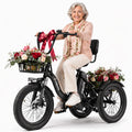 T300D Electric Tricycle for Adults, 1200W Peak Motor, Up to 55 Miles Range, 624Wh Removable Battery, Folding 3-Wheel Ebike with 18x3.0 Fat Tires, Step-Through Black