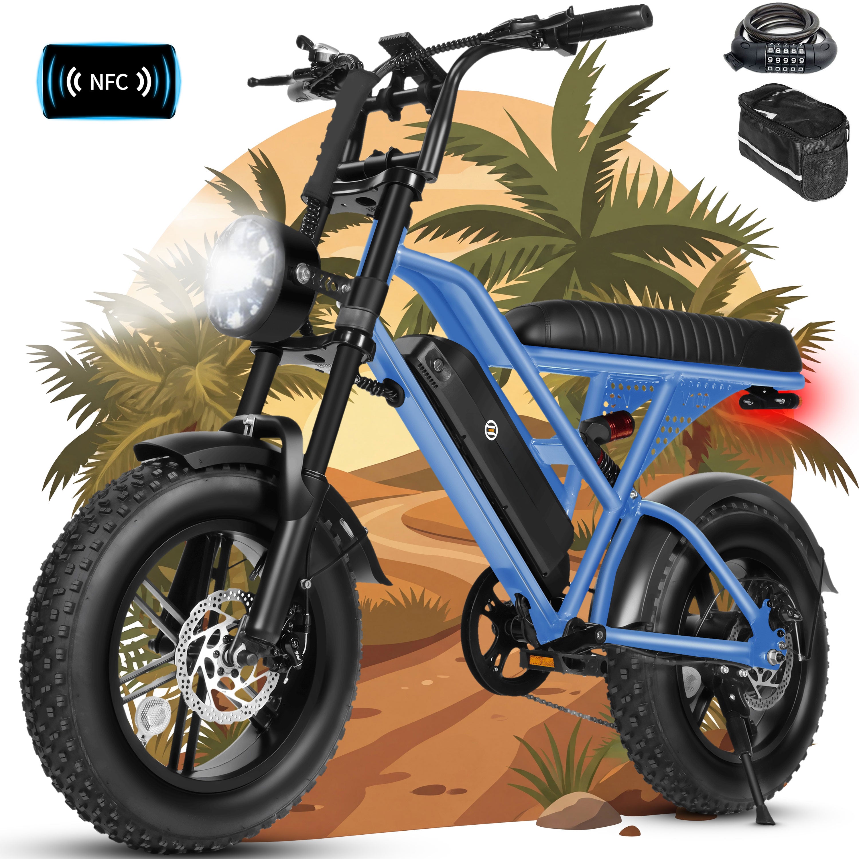 V100-750W Electric Bike for Teens Adults Students, 750W 28 Mph 48V 18 Ah,16"x4.0" Fat Tire E Bicycle, 7-Speed Dual Suspension Mountain EBike Black