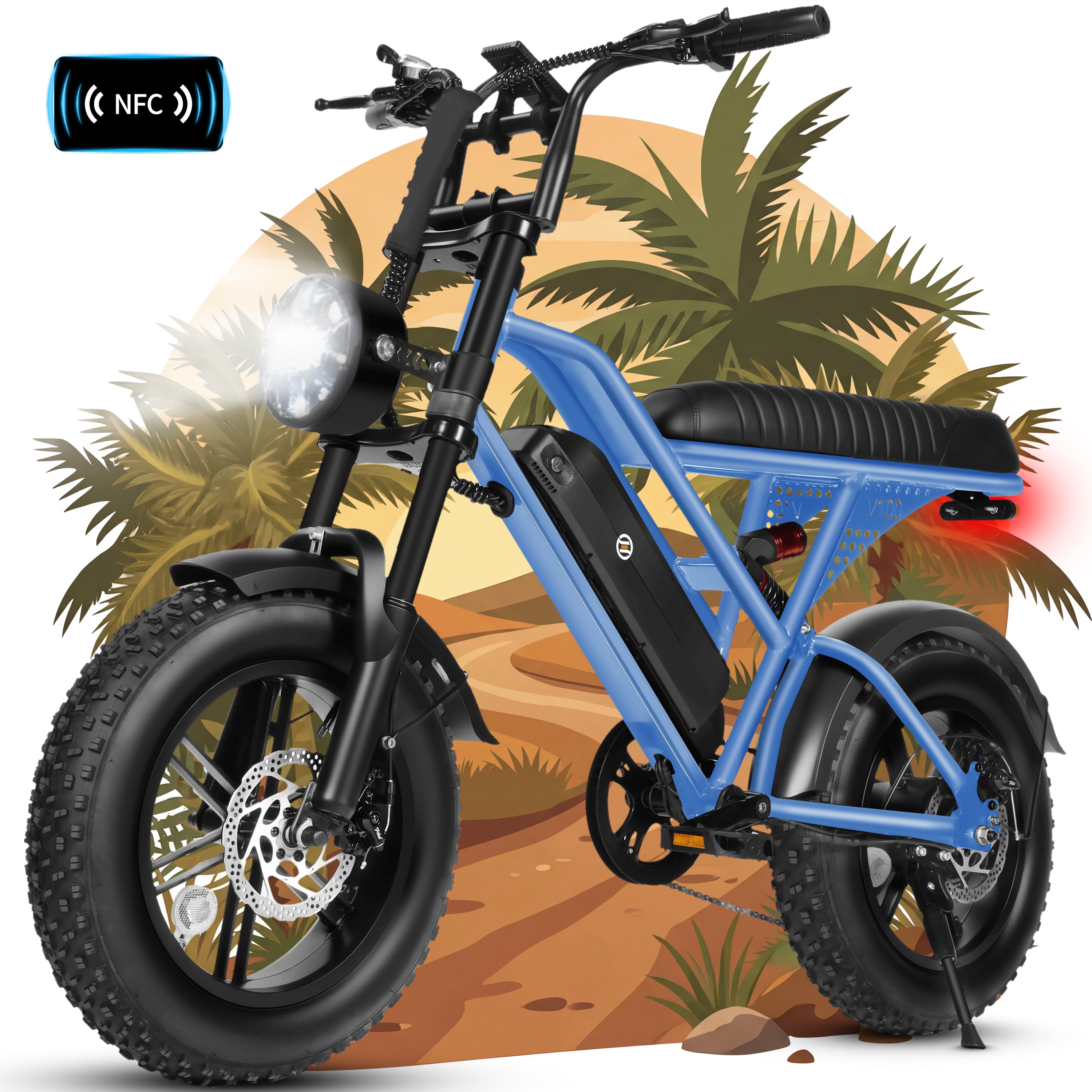 V100-750W Electric Bike for Teens Adults Students, 750W 28 Mph 48V 18 Ah,16"x4.0" Fat Tire E Bicycle, 7-Speed Dual Suspension Mountain EBike Black