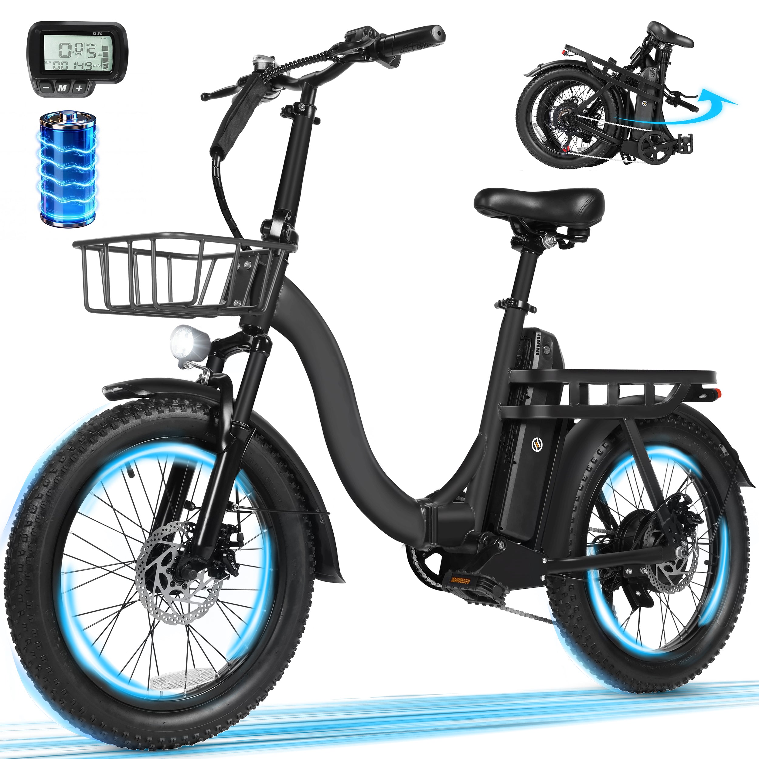 D200 Electric Bike for Adults 1200W Peak Motor 28 Mph