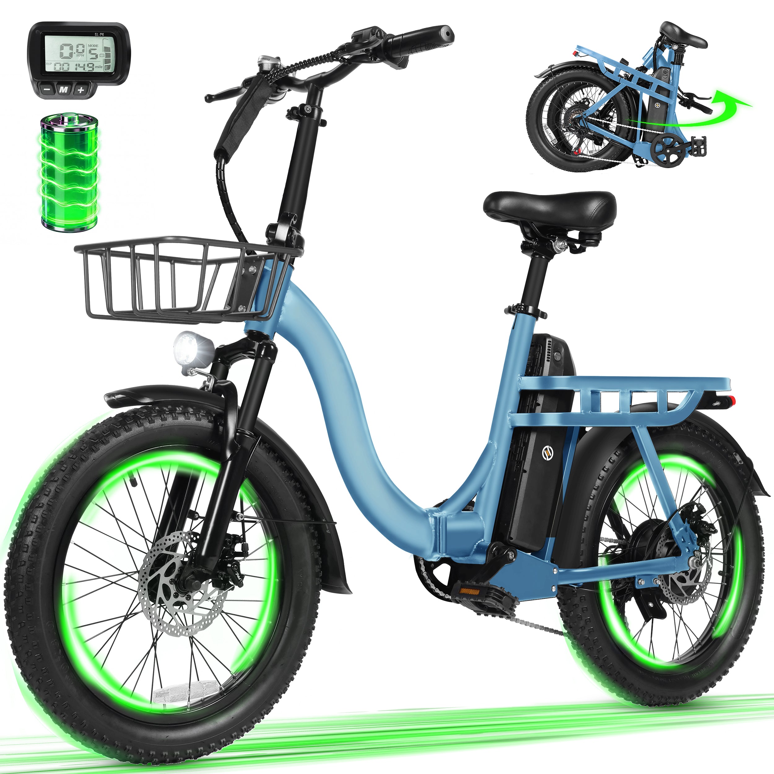 D200 Electric Bike for Adults 1200W Peak Motor 28 Mph