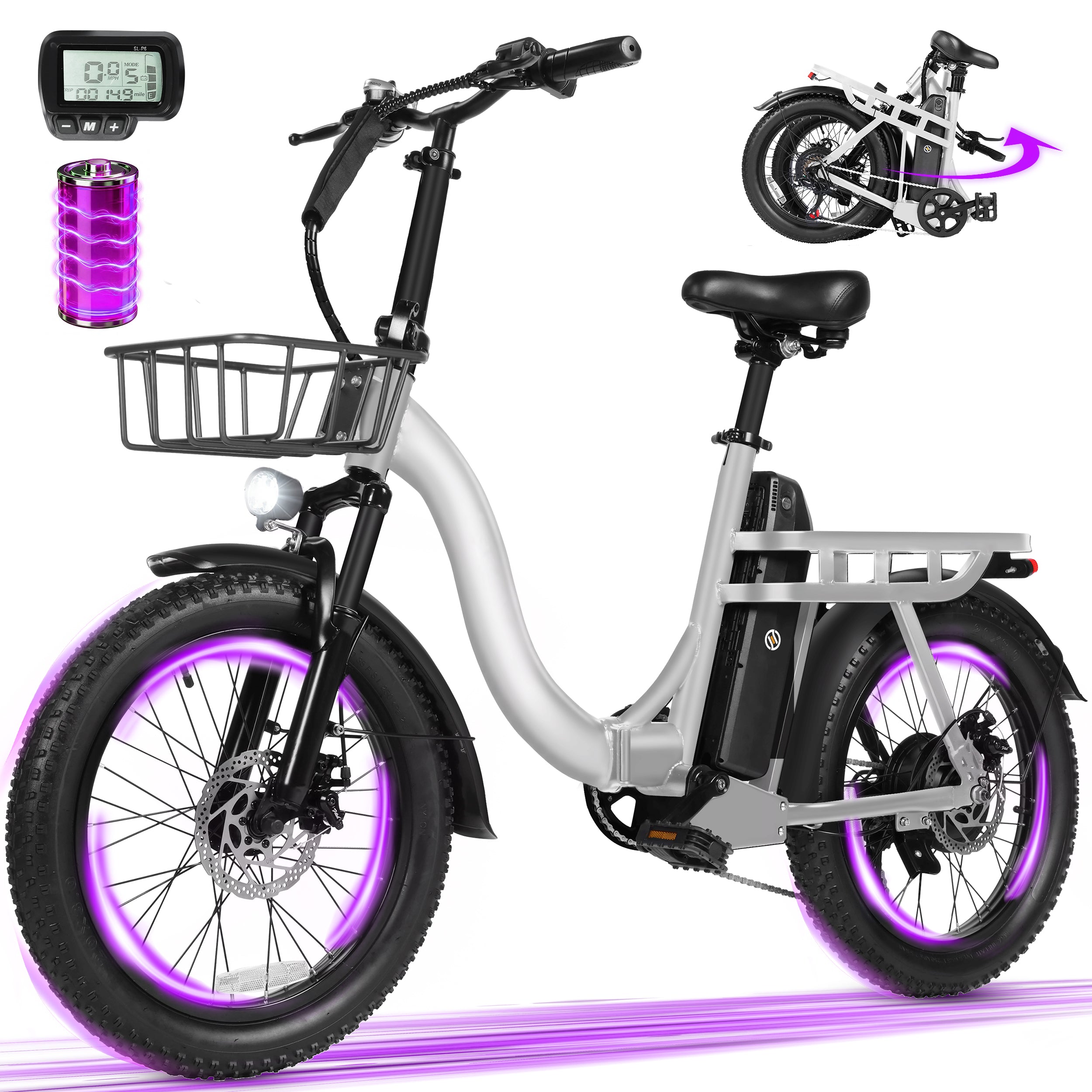 D200 Electric Bike for Adults 1200W Peak Motor 28 Mph