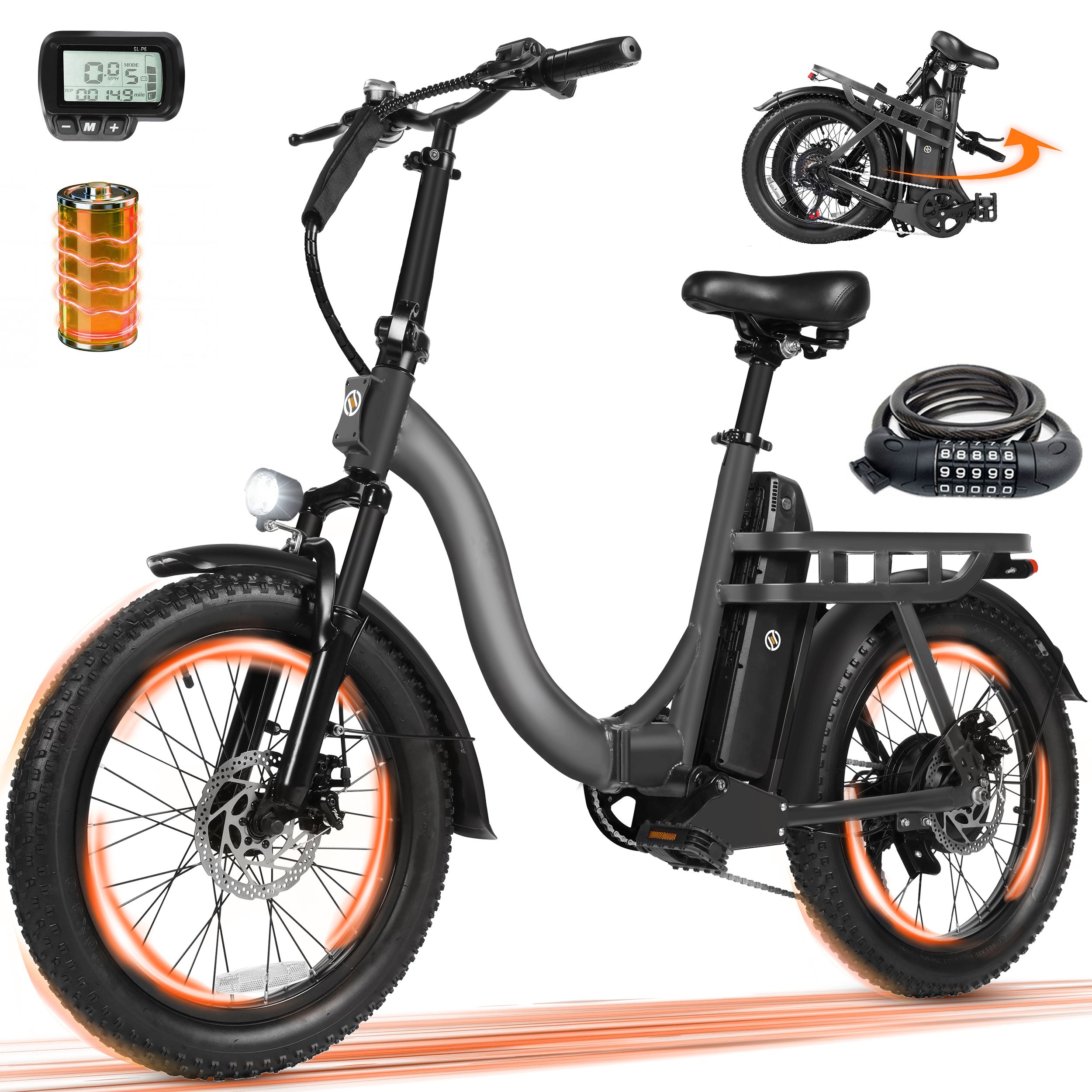 D200 Electric Bike for Adults 1200W Peak Motor 28 Mph