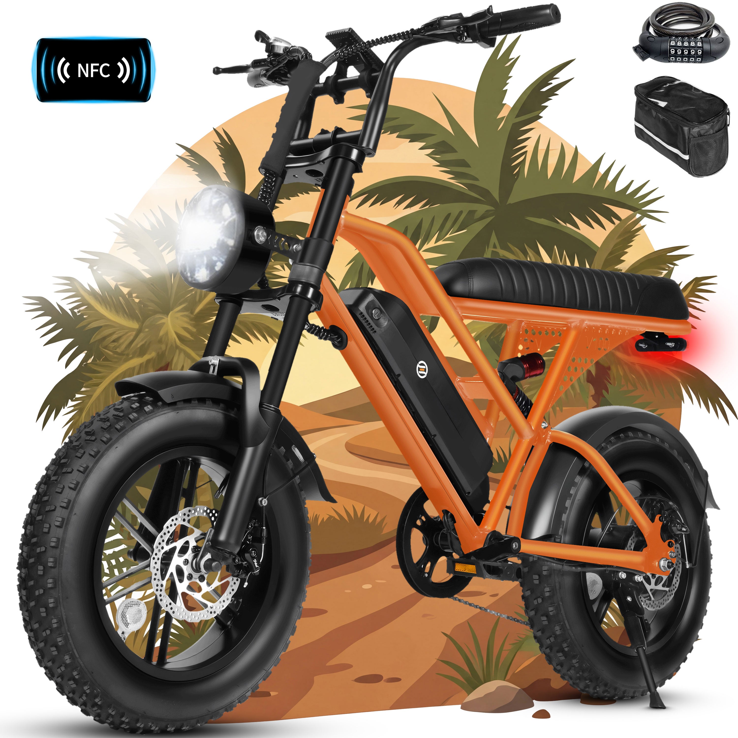 V100-750W Electric Bike for Teens Adults Students, 750W 28 Mph 48V 18 Ah,16"x4.0" Fat Tire E Bicycle, 7-Speed Dual Suspension Mountain EBike Black