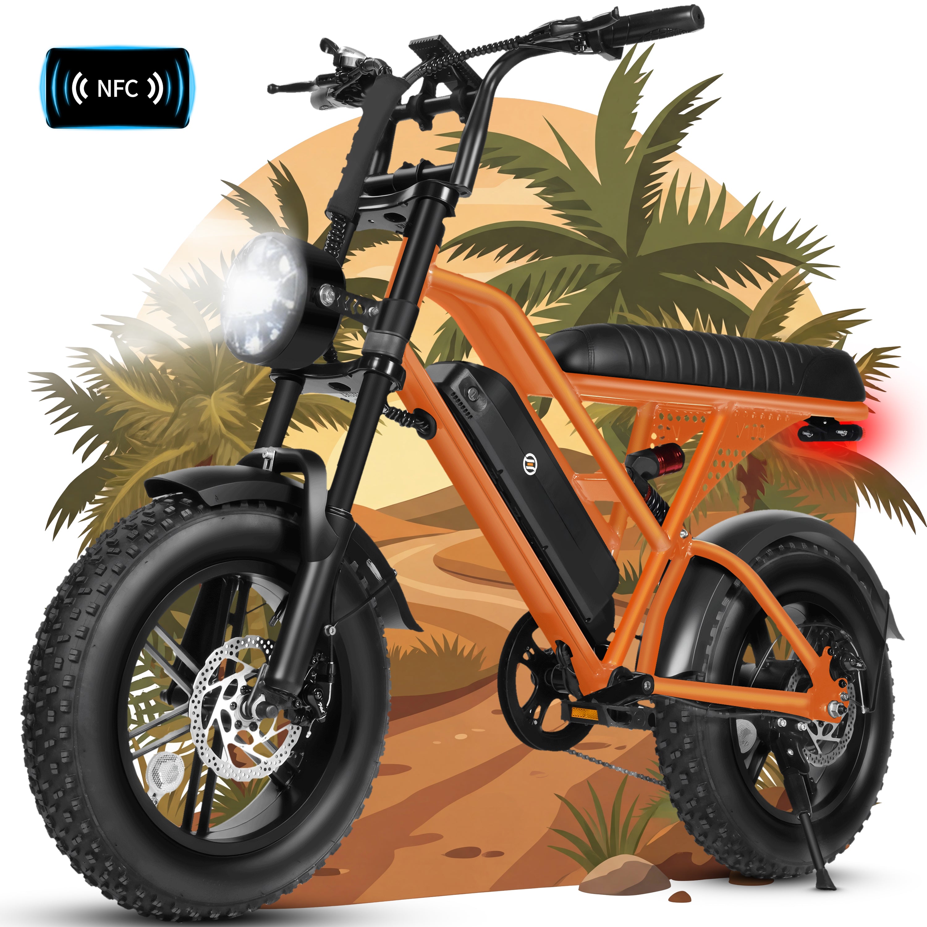 V100-750W Electric Bike for Teens Adults Students, 750W 28 Mph 48V 18 Ah,16"x4.0" Fat Tire E Bicycle, 7-Speed Dual Suspension Mountain EBike Black