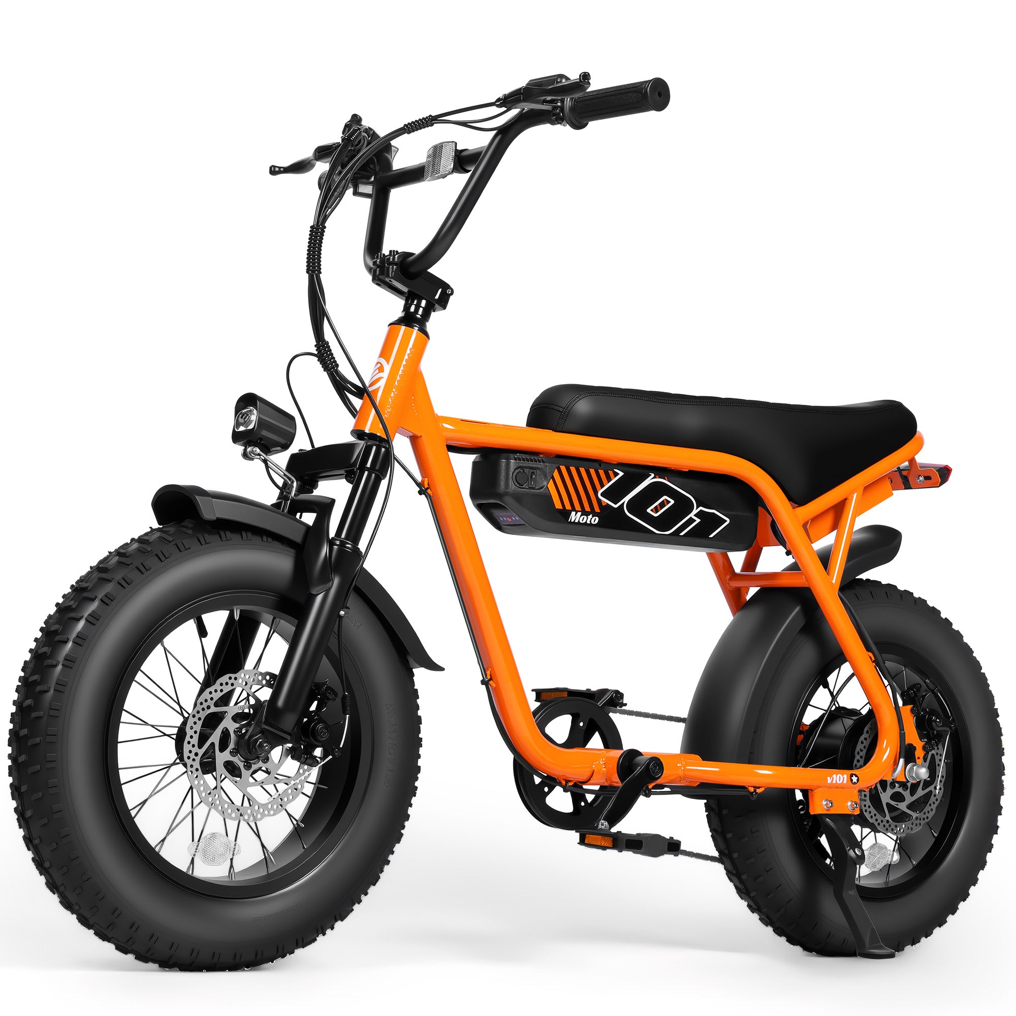 V101 Electric Bike for Adults & Teens – 28 MPH, 750W (Peak 1500W), 48V 13Ah Battery, 16"x4.0" Fat Tires, 7-Speed, Dual Suspension, Rugged All-Terrain E-Bike, Black