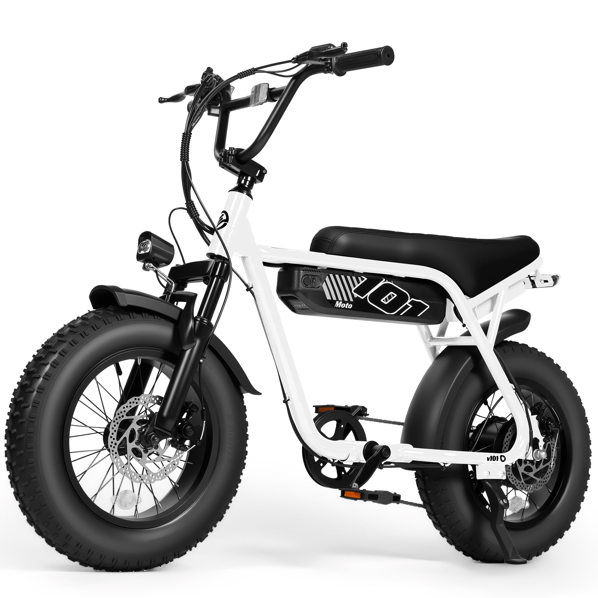 V101 Electric Bike for Adults & Teens – 28 MPH, 750W (Peak 1500W), 48V 13Ah Battery, 16"x4.0" Fat Tires, 7-Speed, Dual Suspension, Rugged All-Terrain E-Bike, Black